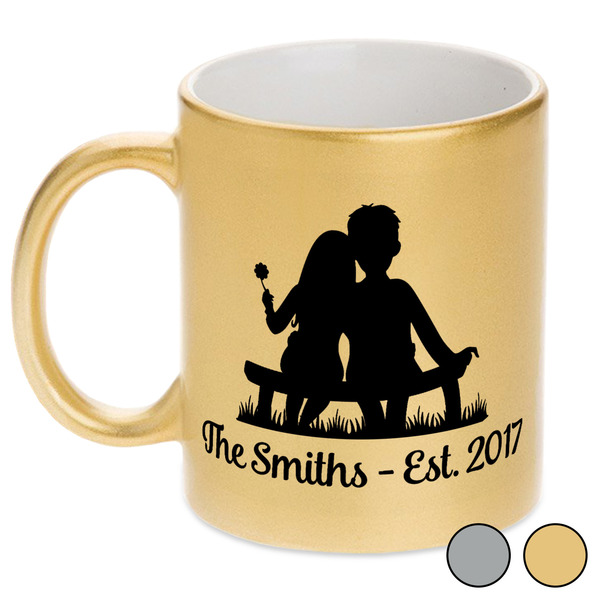 Happy Anniversary Metallic Mugs