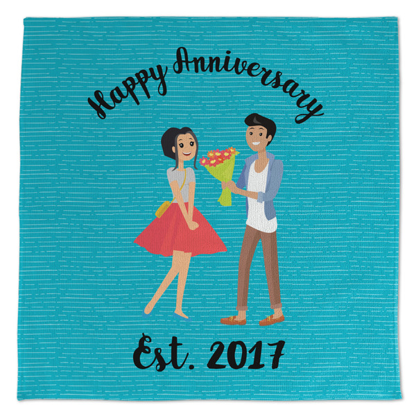 Custom Happy Anniversary Microfiber Dish Towel (Personalized)