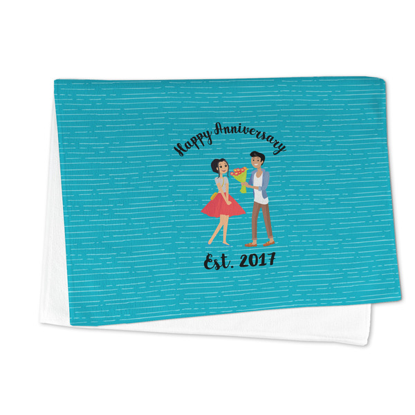 Happy Anniversary Microfiber Dish Towel - FOLDED HALF
