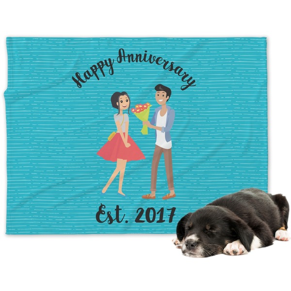 Custom Happy Anniversary Dog Blanket - Regular (Personalized)