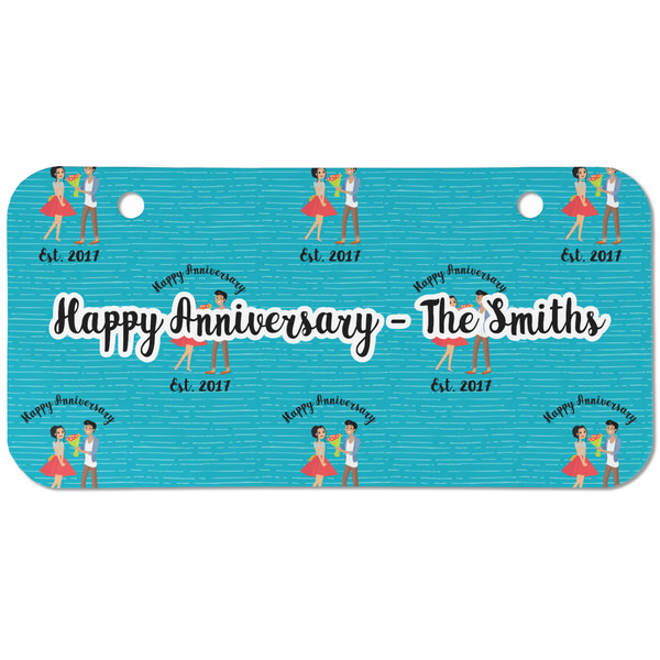 Happy Anniversary Mini Bicycle License Plate - Two Holes