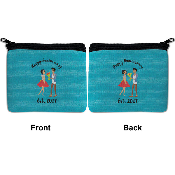 Happy Anniversary Neoprene Coin Purse - Front & Back (APPROVAL)