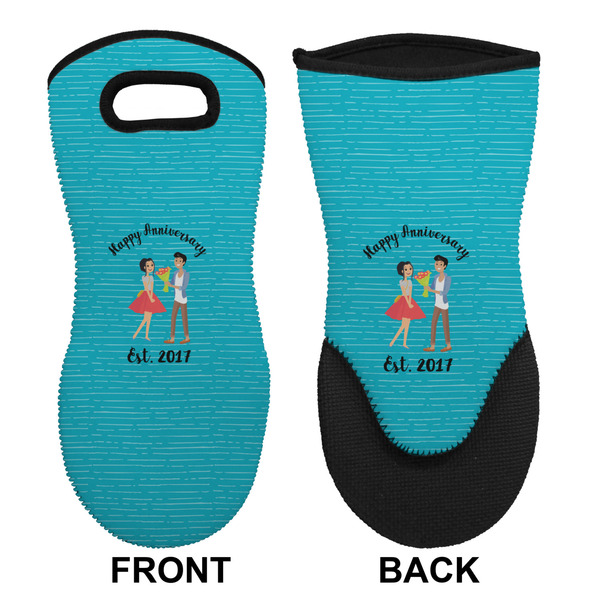 Happy Anniversary Neoprene Oven Mitt (Front & Back)