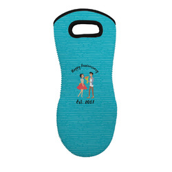 Happy Anniversary Neoprene Oven Mitt - Single w/ Couple's Names