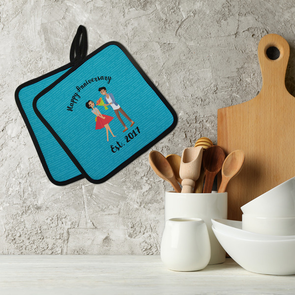 Happy Anniversary Neoprene Pot Holder - Set of 2  LIFESTYLE