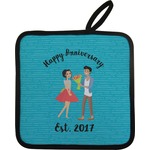Happy Anniversary Pot Holder w/ Couple's Names