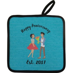 Happy Anniversary Pot Holder w/ Couple's Names