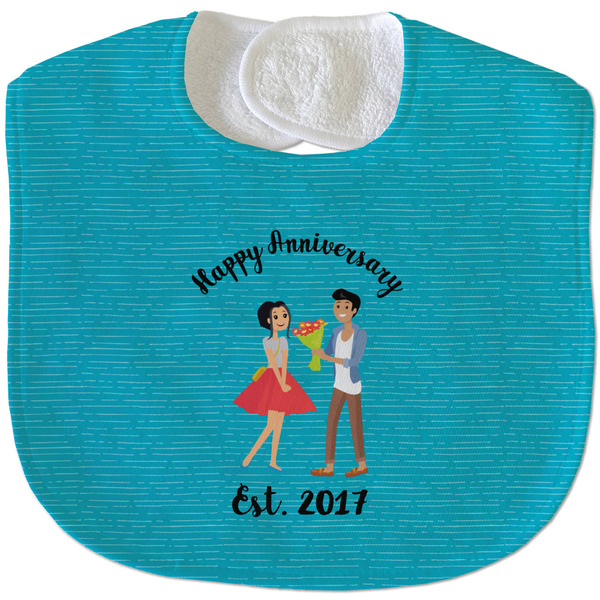 Happy Anniversary New Baby Bib - Closed and Folded