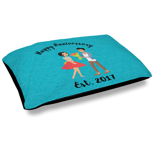 Custom Happy Anniversary Outdoor Dog Bed - Large (Personalized)