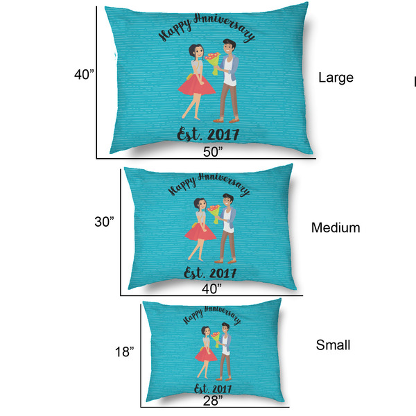 Happy Anniversary Outdoor Dog Beds - SIZE CHART