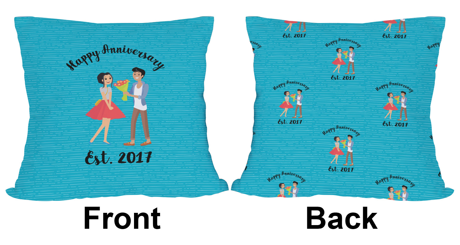 Happy Anniversary Outdoor Pillow (Personalized) YouCustomizeIt