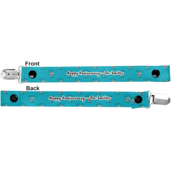 Happy Anniversary Pacifier Clip - Front and Back