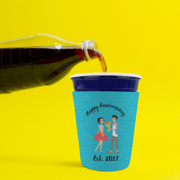 Happy Anniversary Party Cup Sleeves - without bottom - Lifestyle