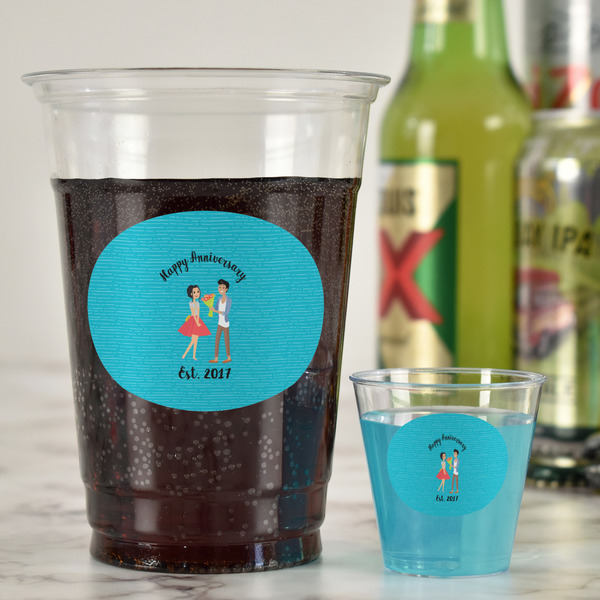 Happy Anniversary Party Cups - 16oz - In Context