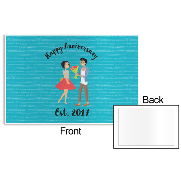 Happy Anniversary Disposable Paper Placemat - Front & Back