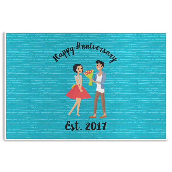 Custom Happy Anniversary Disposable Paper Placemats (Personalized)