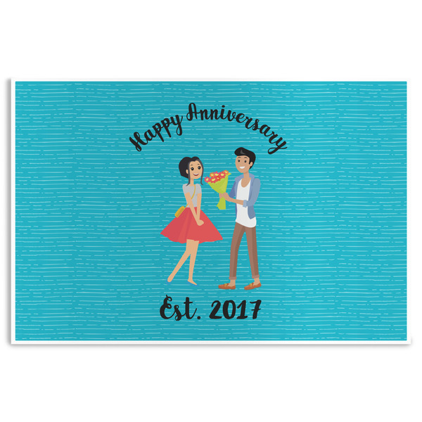 Custom Happy Anniversary Disposable Paper Placemats (Personalized)