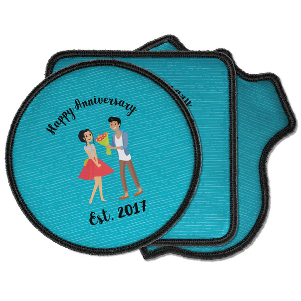 Custom Happy Anniversary Iron on Patches (Personalized)