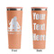 Happy Anniversary Peach RTIC Everyday Tumbler - 28 oz. - Front and Back