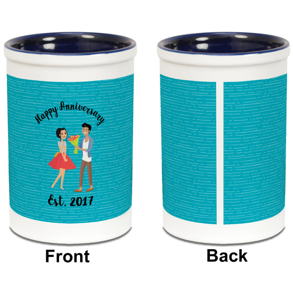Happy Anniversary Pencil Holder - Blue - approval