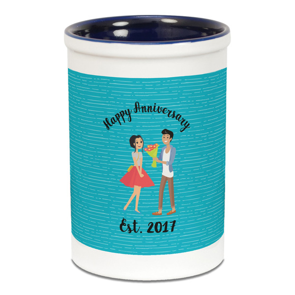 Happy Anniversary Pencil Holder - Blue