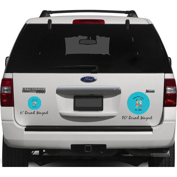 Happy Anniversary Personalized Car Magnets on Ford Explorer