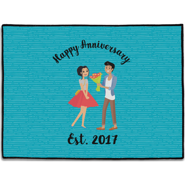 Custom Happy Anniversary Door Mat - 24"x18" (Personalized)