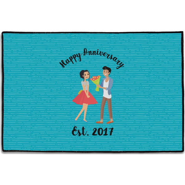 Custom Happy Anniversary Door Mat - 36"x24" (Personalized)