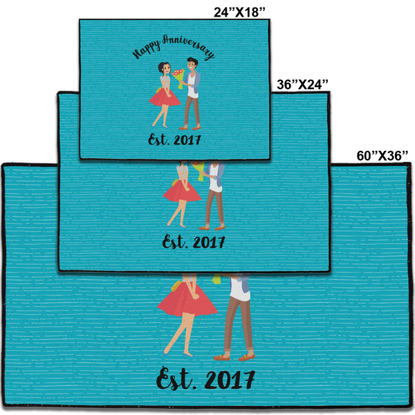 Happy Anniversary Personalized Door Mat - Group Parent IMF