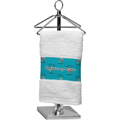 Happy Anniversary Cotton Finger Tip Towel (Personalized)