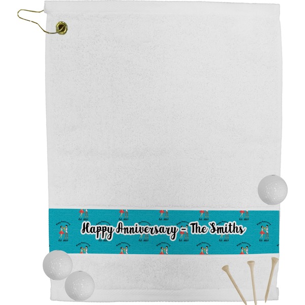 Custom Happy Anniversary Golf Bag Towel (Personalized)