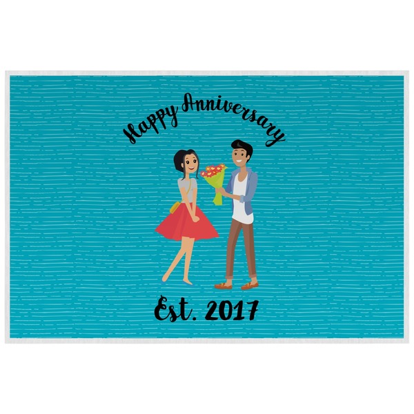 Custom Happy Anniversary Laminated Placemat w/ Couple's Names