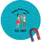 Happy Anniversary Round Fridge Magnet (Personalized)