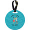 Happy Anniversary Personalized Round Luggage Tag