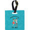 Happy Anniversary Plastic Luggage Tag - Square w/ Couple's Names