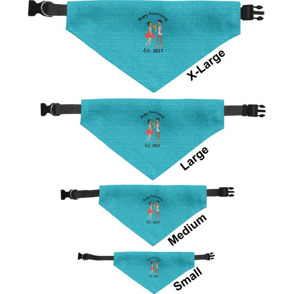 Happy Anniversary Pet Bandana Sizes