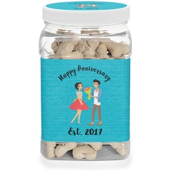 Happy Anniversary Dog Treat Jar (Personalized)