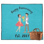 Happy Anniversary Outdoor Picnic Blanket (Personalized)