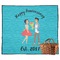 Happy Anniversary Picnic Blanket - Flat - With Basket