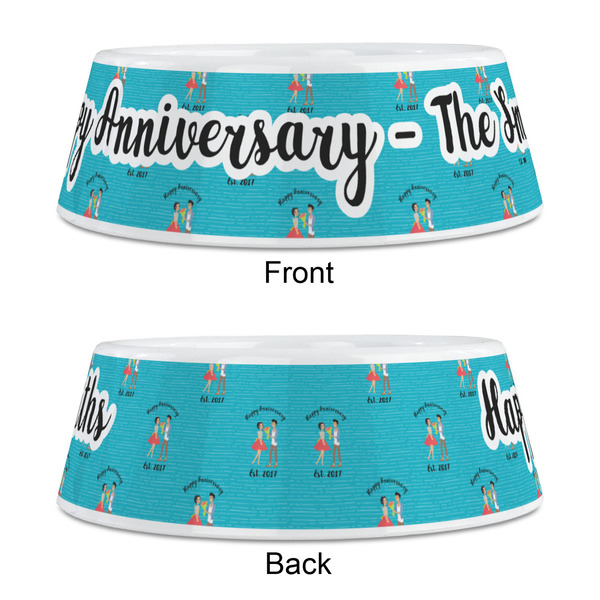Happy Anniversary Plastic Pet Bowls - Medium - APPROVAL