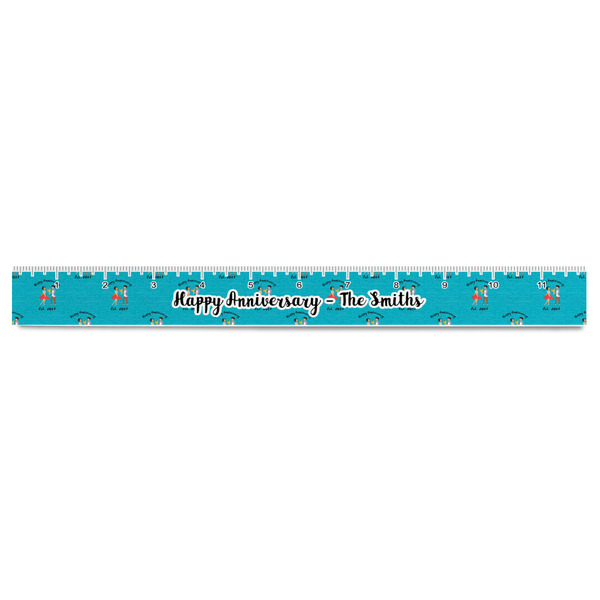 Happy Anniversary Plastic Ruler - 12" - FRONT