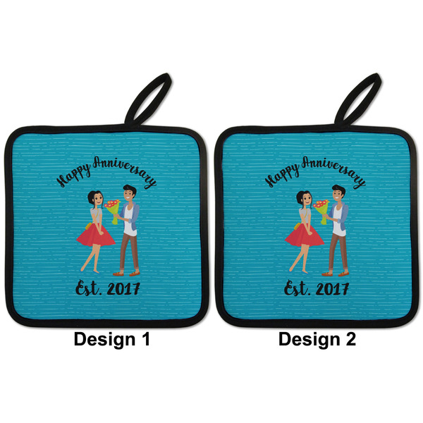 Happy Anniversary Pot Holders - Set of 2 APPROVAL
