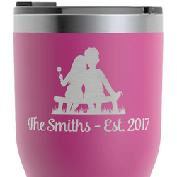 Happy Anniversary RTIC Tumbler - Magenta - Laser Engraved - Single-Sided (Personalized)