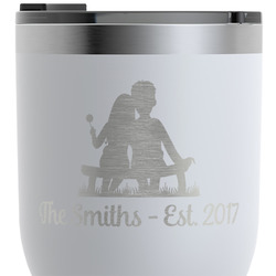 Happy Anniversary RTIC Tumbler - White - Engraved Front & Back (Personalized)