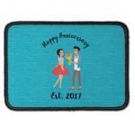 Happy Anniversary Iron On Rectangle Patch w/ Couple's Names