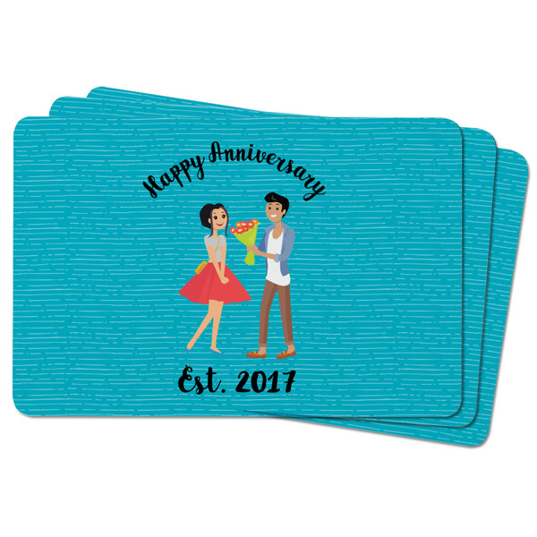 Happy Anniversary Rectangular Fridge Magnet - THREE
