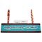 Happy Anniversary Red Mahogany Nameplates with Business Card Holder - Straight