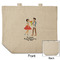 Happy Anniversary Reusable Cotton Grocery Bag - Front & Back View