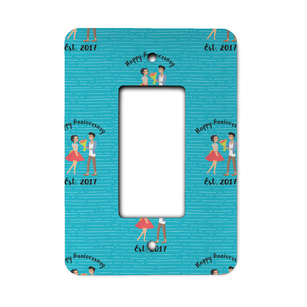 Custom Happy Anniversary Rocker Style Light Switch Cover (Personalized)