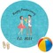 Happy Anniversary Round Beach Towel (Personalized)